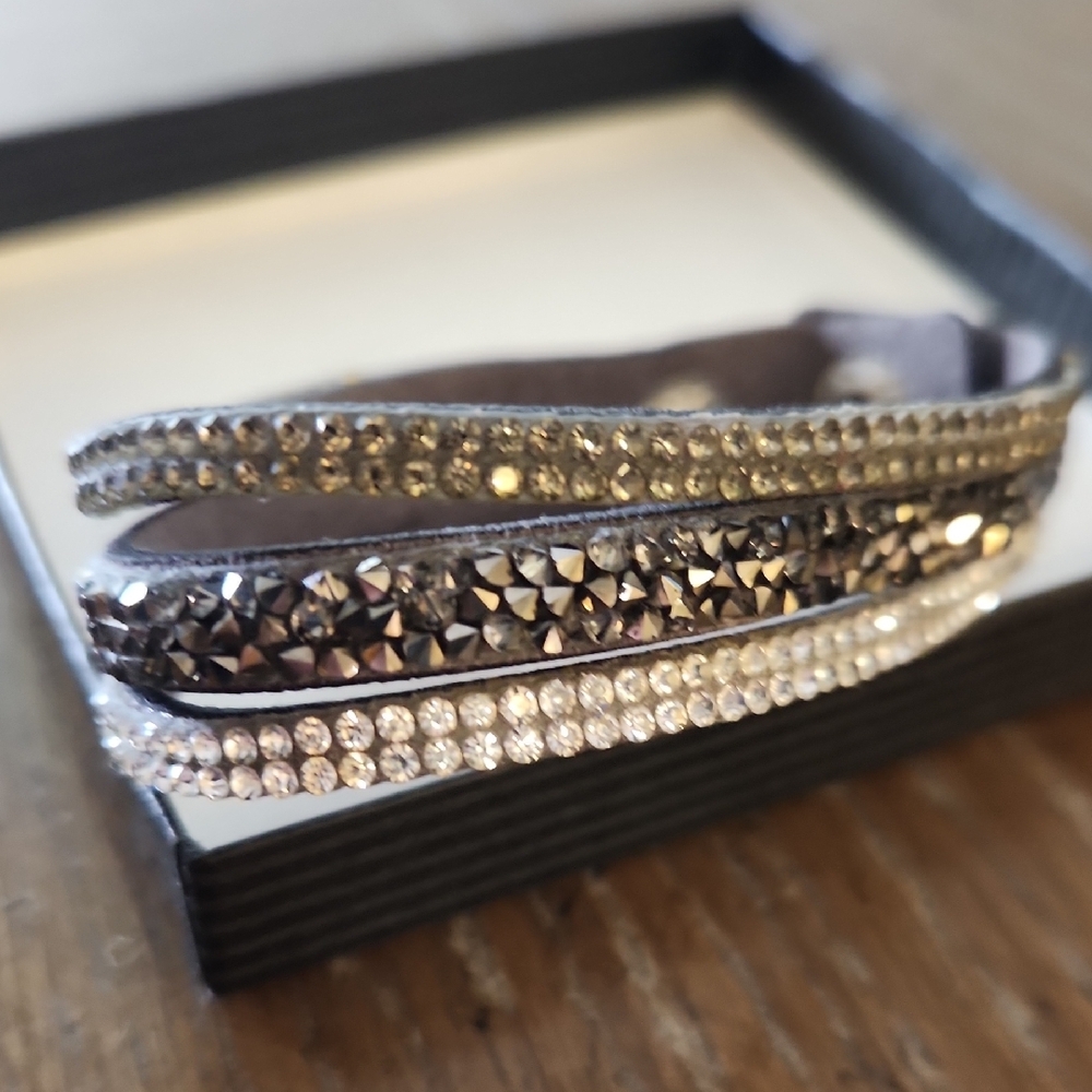 Black, Gray, and Silver Tone Bracelet